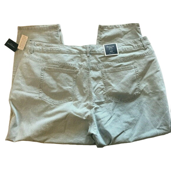 Charter Club Women Plus Bristol Skinny Leg Ankle Jeans Pinstripe Denim 26 W $74 - Picture 1 of 7